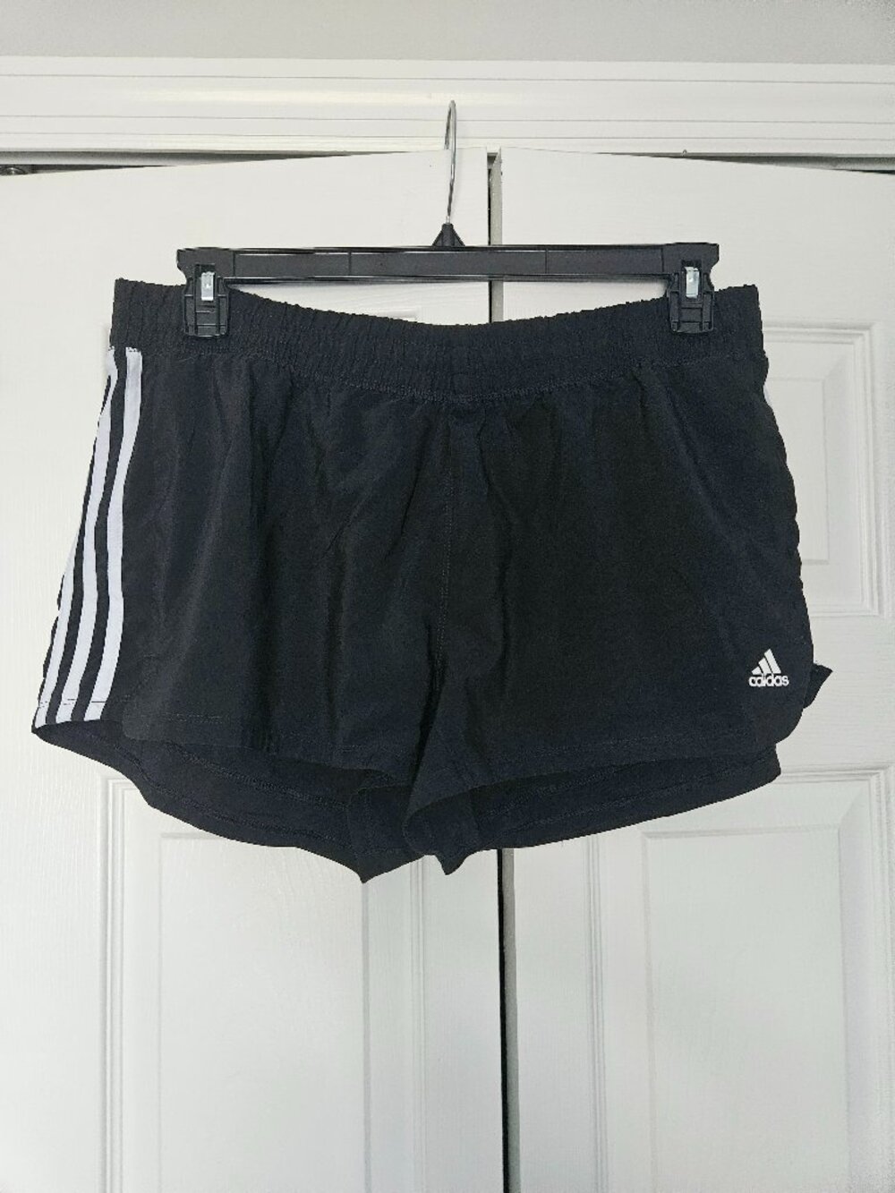 Black and White Adidas Athletic Shorts